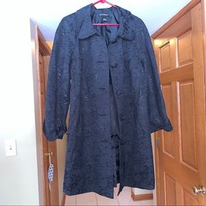 Lane Bryant black long line jacket